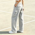 thumbnail image 6 of ClodeEU Women Elastic Waist Drawstring Sweatpant with Pocket ,Casual Loose Sport Pants ,Women's Plus XL, 6 of 8