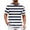 Navy, variant on ZXLBBD Tshirts Shirts for Men Patchwork Color Striped Print Crewneck Short Sleeve Basic Top Loose Fashion Streetwear T-Shirts for Man Outdoor,Blue,6XL