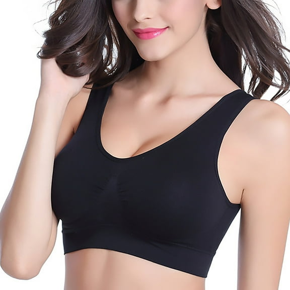 snowsong Sports Bras,Bras for Women Large Size Underwear No Steel Ring Thin Style Bra Sports Yoga Underwear No Binding Underwear Bralettes for Women,Wireless Bra,Seamless Bras Black L