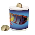 thumbnail image 1 of Marine Piggy Bank, Tropical Exotic Ocean Sea Fish with Colorful Fins and Underwater Nautical Image, Ceramic Coin Bank Money Box for Cash Saving, 3.6" X 3.2", Multicolor, by Ambesonne, 1 of 4