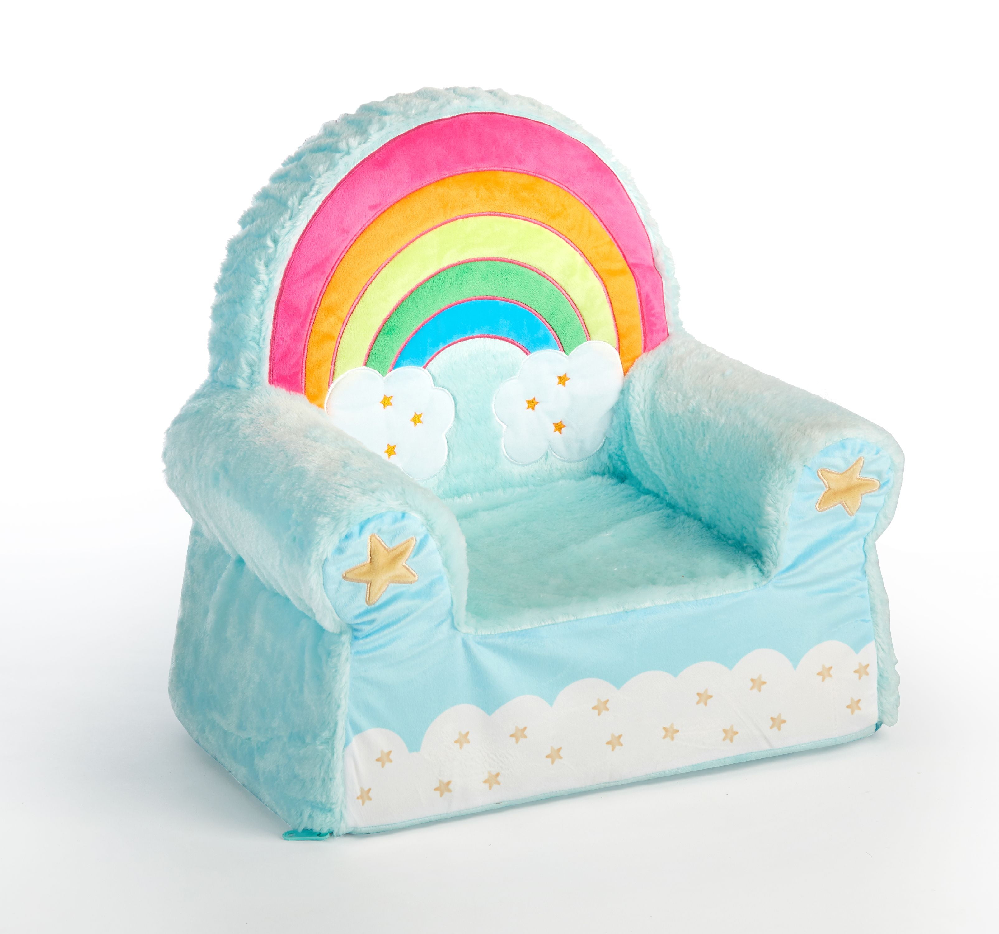 American Kids Figural Faux Fur Kids Foam Chair, Light Blue, Available in Multiple Styles