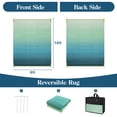 thumbnail image 2 of SUNDEREY Outdoor Rug 8'x10', Waterproof Reversible Plastic Straw Mat for Patio, RV & Camping - Lightweight All-Weather Carpet for Porch, Backyard & Deck, Teal, 2 of 9