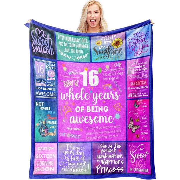 LHSHID Gifts for 16 Year Old Girl 16th Birthday Gifts for Girls Teen Girl Gifts 16 Years Old 16 Year Old Girl Gift Ideas 16 Year Old Gifts Birthday Gifts for 16 Year Blanket 30"x40"