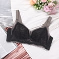thumbnail image 3 of Women‘s Plus Size Bras Full Figure Lace Double Layer Ultimate Comfy Original Wirefree Support Bra Black D 44 Unique Bargains Sujetadores Básicos, 3 of 6