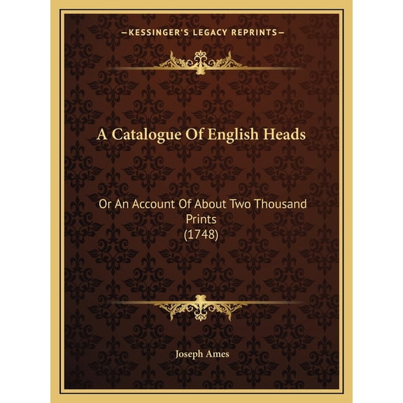 A Catalogue Of English Heads (Paperback)