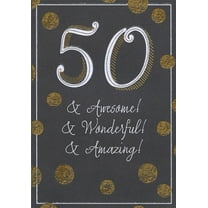 Designer Greetings Awesome, Wonderful, Amazing Age 50 / 50th Birthday Card