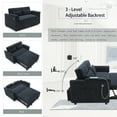 thumbnail image 5 of Modern 2 Seats Velvet Pull Out Sofa Bed Loveseat, Convertible Sleeper Couch Love Seat With USB Ports and Storage Pocket For Living Room Bedroom Apartment, 5 of 15