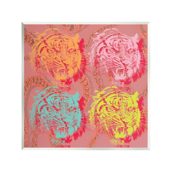 Stupell Industries Bold Abstract Tigers Animals & Insects Painting Unframed Art Print Wall Art, 12 x 12
