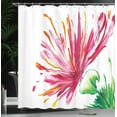 thumbnail image 4 of Ambesonne Pink Shower Curtain, Blooming Petals, 69"Wx84"L, Fuchsia Green, 4 of 5