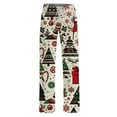 thumbnail image 4 of Christmas Pajama Pants Women Wide Leg Pajamas Lounge Pant for Women Cozy Warm Christmas Pj Bottoms Christmas Party Sleep Loungewear Pants, 4 of 6