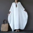 2022 Spring New Loose Size Round Neck MidSleeve Large Swing Cotton And