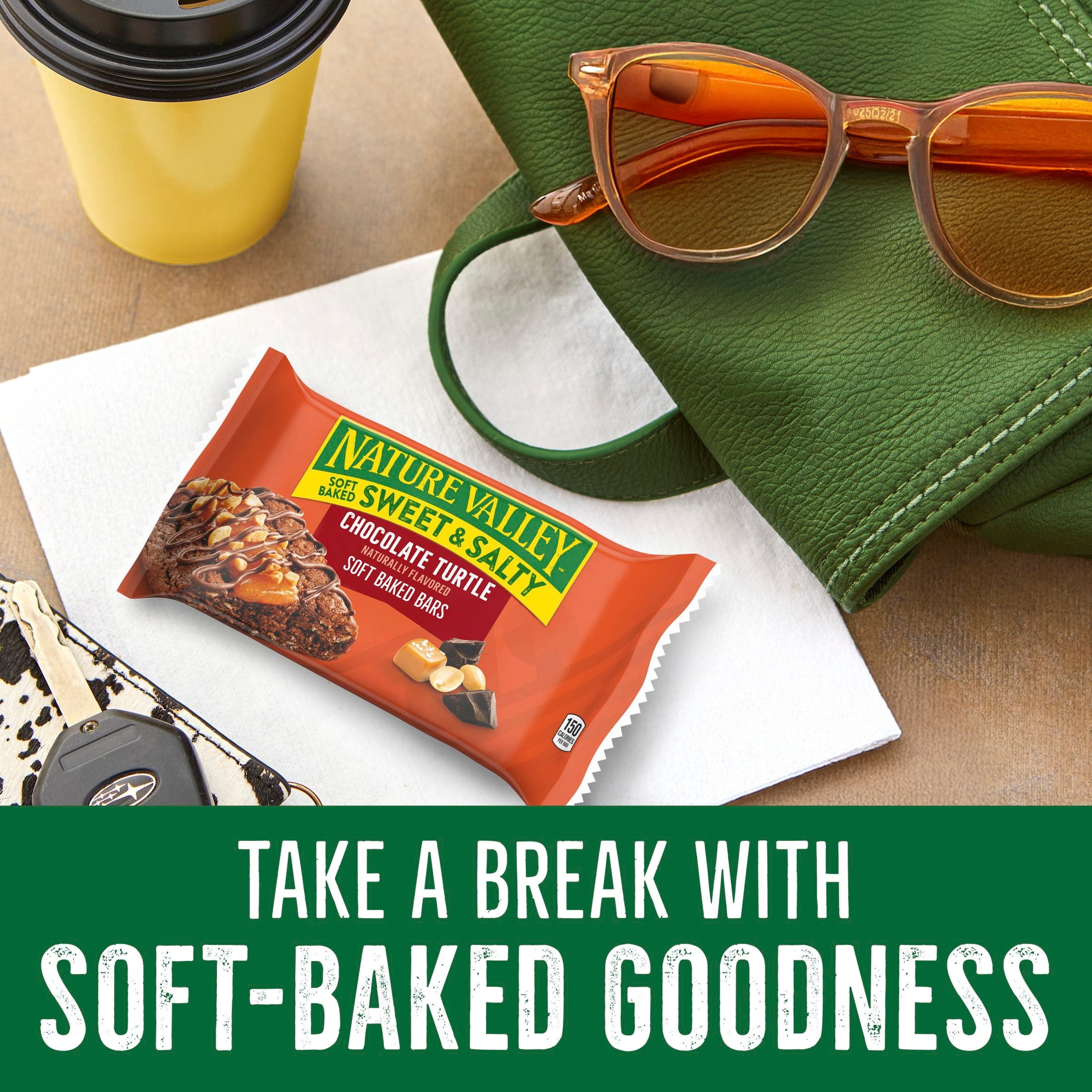 (8 pack) Nature Valley Soft Baked Sweet and Salty Bars, Chocolate Turtle, 5 Bars, 6.2 oz