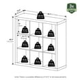 thumbnail image 3 of Furinno Cubicle Extra Thick Frame Decorative Cube Storage Organizer, 9-Cube, White, 3 of 9