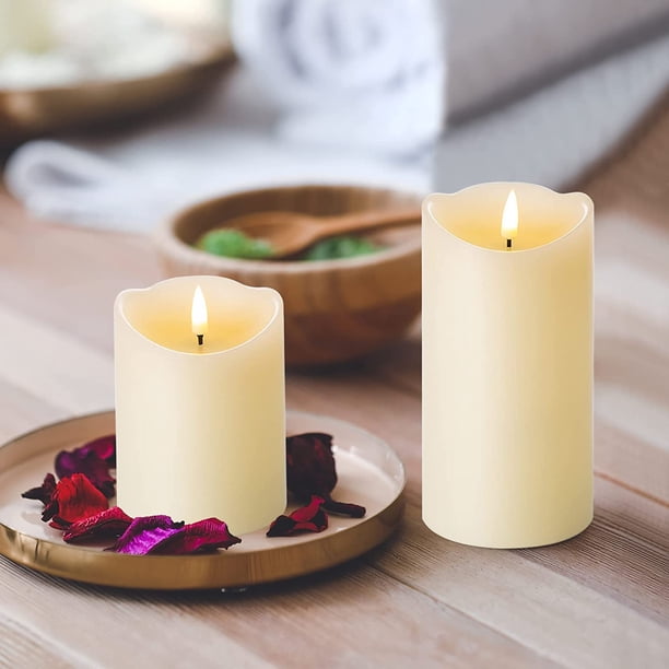 Lot De 6 Bougies LED Coniques Ivoire Sans Flamme - Télécommande, Effet Clignotant Et Minuterie