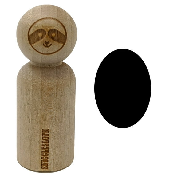 Oval Solid Rubber Stamp for Scrapbooking Crafting Stamping - Small 3/4 Inch
