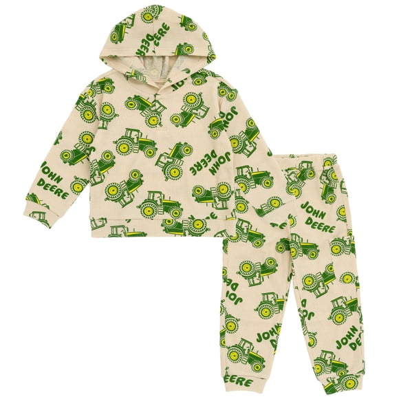 Set de ropa John Deere Tractor Waffle Knit para bebés y niños de 18 m