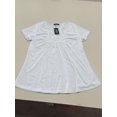 thumbnail image 2 of Women's Peplum Tops Deep V-Neck Low Cut Ruched Front Short Sleeve T-Shirt, 2 of 4