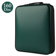 CD Case for Storage, 160 Capacity Discs DVD Holders Carrying CD Organizer Binder Wallet Booklet