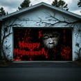 thumbnail image 2 of TIELUTT Halloween Garage Door Decorations Cover Banner Halloween Background for Photo Party Wall Star Flag Triangular Flag Boxes Flag Manga 5 Table Runners 72 Inches Long Indoor Banner Happy Birthday, 2 of 4