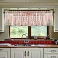 thumbnail image 3 of Yayeee Kitchen Curtains Tier Set of 2 Light Filtering 57"x24" Over Sink Window Panels, Light Green Christmas Houses, 3 of 7