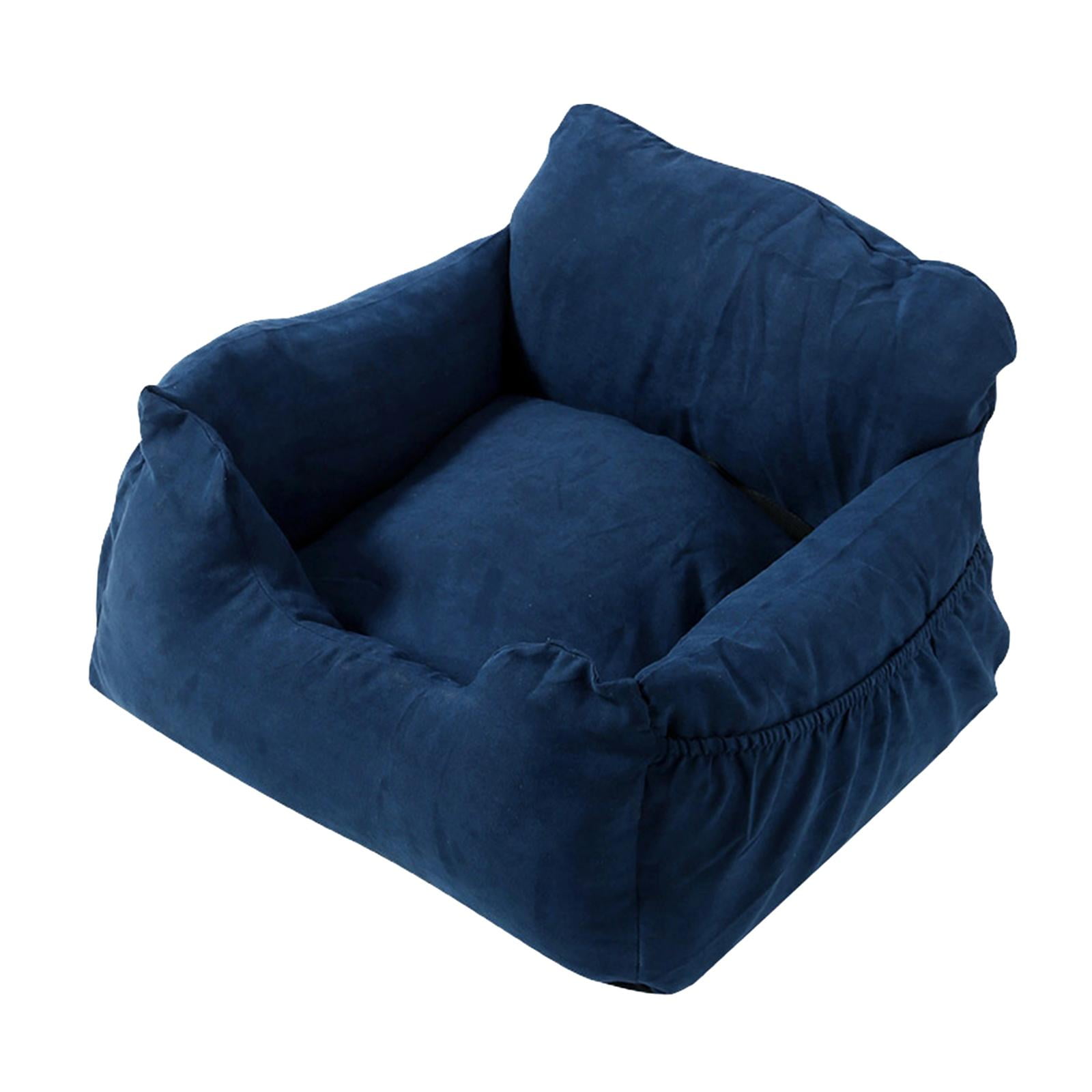 Fzaqwen Puppy Car Booster Seat Traveling Dog Cat Carrier 50x50x30cm Durable Multipurpose Blue