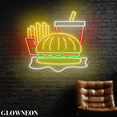 thumbnail image 4 of Glowneon Hamburger Fast Food Neon Light, Burger Restaurant Led Light, 4 of 5