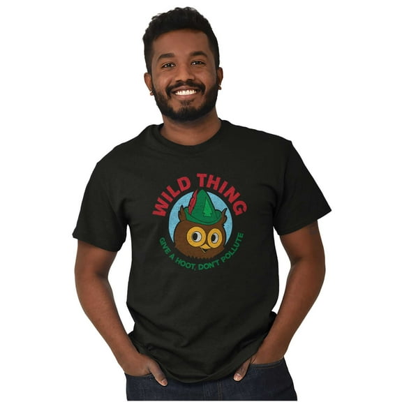 Woodsy Owl Wild Thing Don’t Pollute Men's Graphic T Shirt Tees Brisco Brands S