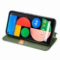thumbnail image 2 of Étui pour Google Pixel 4a 5G à Rabat Portefeuille à Rabat Magnétique Protecteur - Vert, 2 of 5