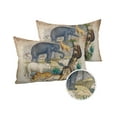 thumbnail image 2 of Wild Animals Animal Zoo Outdoor Pillow Covers Set of 2,Decorative Waterproof Throw Pillow Case,Vintage Newspaper Texture Cotton Linen Soft Cozy Cushion Pillowcases, 2 of 7