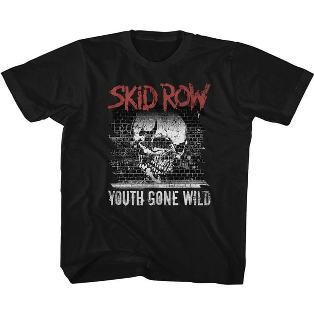 T-Shirt pour Jeunes Garçons Skid Row Heavy Metal Band Graffiti Went Wild