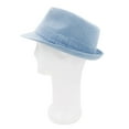 thumbnail image 5 of Premium Jeans Fabric Solid Color Fedora Hat, 5 of 5