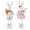 Green+Pink, variant on 2PCS Easter Standing Bunny with Stretchable Legs, 16.6" to 21.6" Plush Rabbits Couple Figurine, Cute Party Favor Photo Props Gifts for Office Kitchen Farmhouse Front Door Spring Home Decor