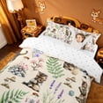 thumbnail image 3 of meiyoeat Kawaii Kitten Bedding,Watercolor Floral Rustic Mushroom Duvet Cover Full For Girl,Reversible,3-Piece,1 Duvet Cover and 2 Pillowcases, 3 of 6