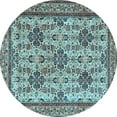thumbnail image 1 of Ahgly Company Indoor Round Persian Light Blue Traditional Area Rugs, 8' Round, 1 of 4