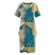 thumbnail image 4 of Vestido holgado con bolsillos en azul hexagonal 01, estilo coreano, bonito., 4 of 7