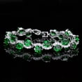 thumbnail image 6 of Mutil Blue Green Red Color Cubic Zirconia Wide Bracelets Bangles for Women Party, 6 of 9