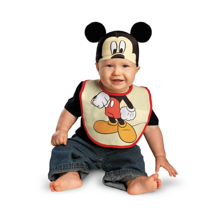 Infant Mickey Mouse Bib and Hat Costume by Disguise