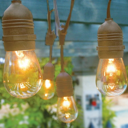 Fantado 10 Socket Outdoor Commercial Grade Patio String Light Set Fantado 10 Socket Outdoor Commercial Grade Patio String Light Set S14 Bulbs 21 Ft Brown Cord W E26 Medium Base Weatherproof By Paperlantern