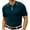 Blue, variant on Men's Business Casual Henley Shirts Knitwear Woolen Shirt with Pocket and Solid Color for a Sophisticated Short Sleeve Look Blue