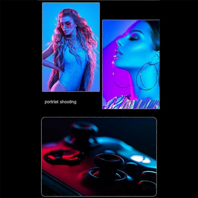 2500K-9000K LED RGB Camera Light Color Output Video Light Kit Dimmable Panel Light Rechargeable LED Light