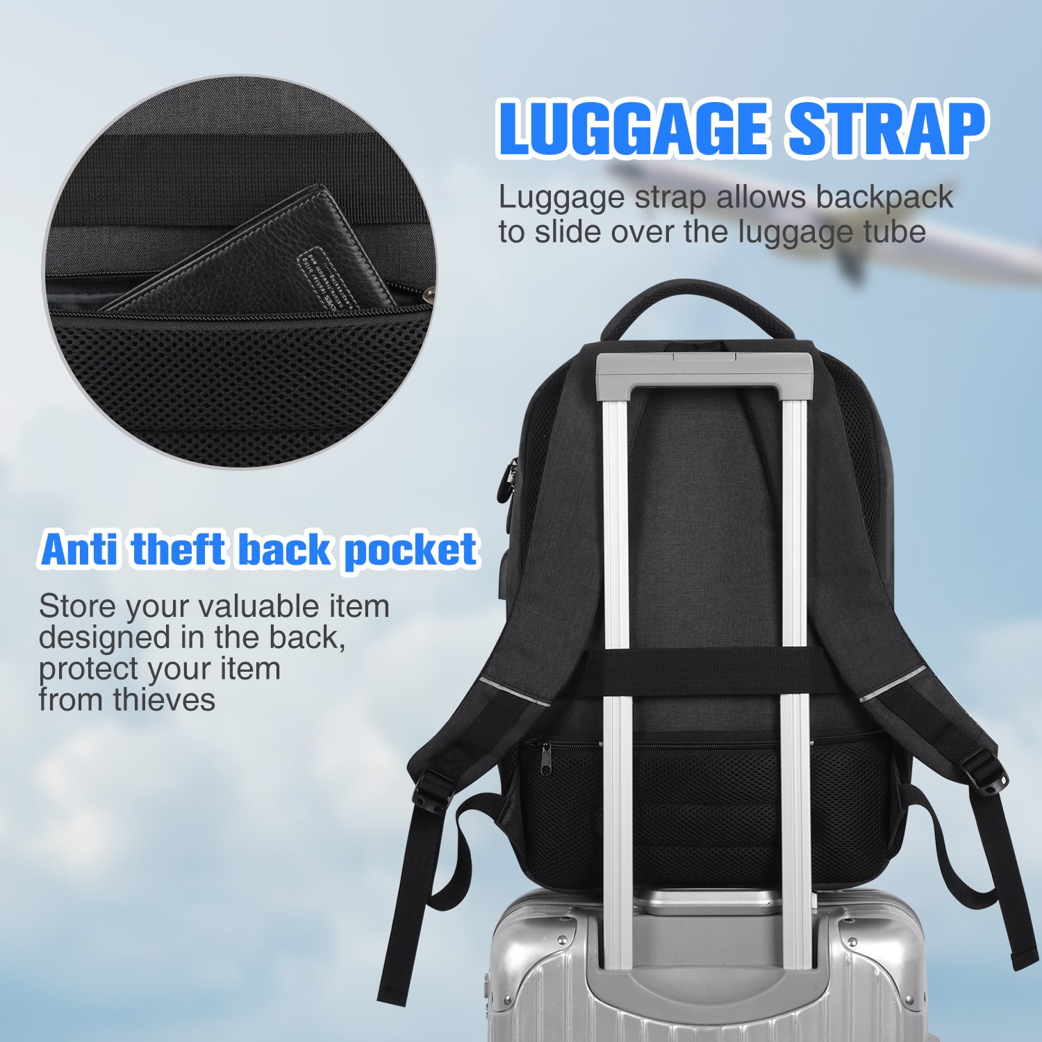 Backpack for Men and Women,School Backpack for Teens,15.6 inch Laptop Backpack with USB Charging port for Business College Travel