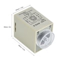 thumbnail image 3 of Time Delay Relay, 30S Delay 8 Pins Timer Relay, Solid State Timer with Large Time Setting Knob 35mm Din Rail Mount for Mechanical Equipment Control, 3 of 7