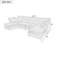 thumbnail image 2 of Harper & Bright Designs Modern Modular Corner Sofa Sectional with 2 Storage Ottomans, Free Combination L-Shaped Couch Set with Double-Layer Cushion for Living Room, Beige, 2 of 4