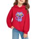 thumbnail image 2 of Moonsky Sudadera con capucha y cordón HUNTRX, estampado de grupo de chicas coreanas, jersey corto, suave y cómodo, top de manga larga para primavera y otoño. Rojo 160, 2 of 5