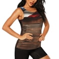 thumbnail image 2 of Lsque Rustic American Flag Wood Printed Workout Tank Tops for Women, Athletic Sports Tank Tops, Compression Sleeveless Dry Fit Shirts,Sleeveless Yoga Shirt-Medium, 2 of 9