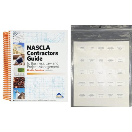 Book and Page Tabs - NASCLA Contractors Guide To Business, Law and Project Management Florida Counties 2nd Edition