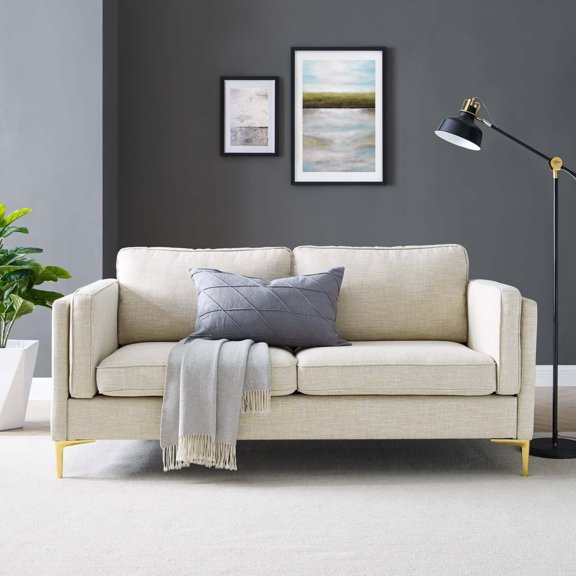 Modway Kaiya Fabric Sofa in Beige