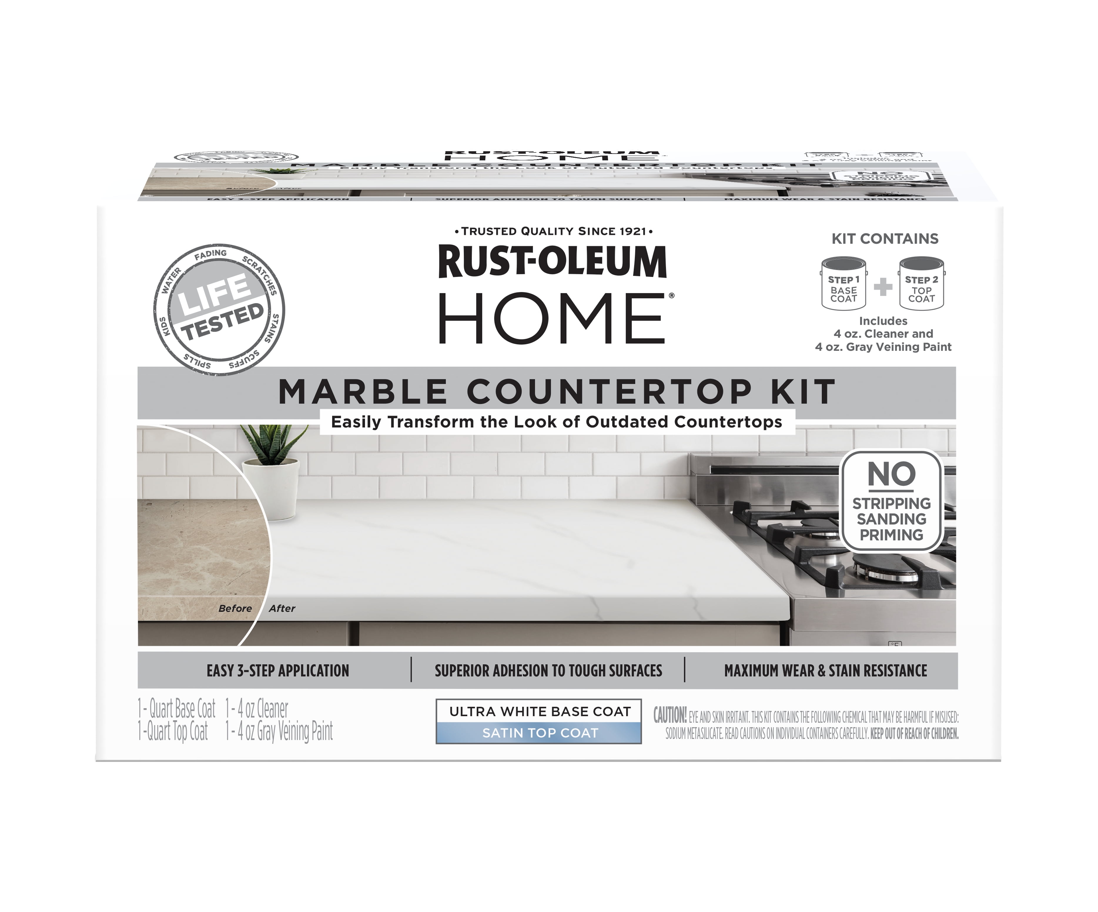 Marble, Rust-Oleum Home Marble Countertop Coating Kit, 1 Pack