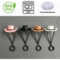 thumbnail image 7 of 2 Pack Silicone Cowboy Hat Straw Covers Cap Compatible with Stanley Cup 30 40 oz, Cute Funny Tumbler Straw Topper Accessories for Man & Woman Gift (Brown+Pink), 7 of 7