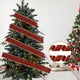 thumbnail image 1 of Decoraciones navideñas, adornos navideños, regalos de Navidad. Fideos dorados navideños de 2 m con cinta para árbol de Navidad y cinta de raso decorativa., 1 of 8